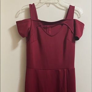 Long burgundy dress